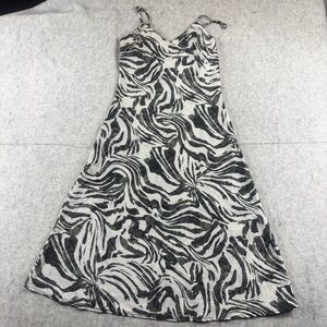 Forever 21 Dress Womens Animal Sheath Print Slip Midi Adjustable Straps Sz Small